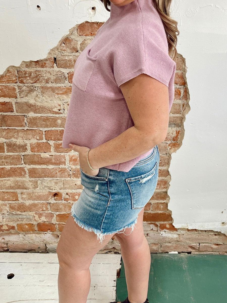 Pale Lilac Spring Sweater-Tops Short Sleeve-[option4]-[option5]-[option6]-Shop-Womens-Boutique-Store