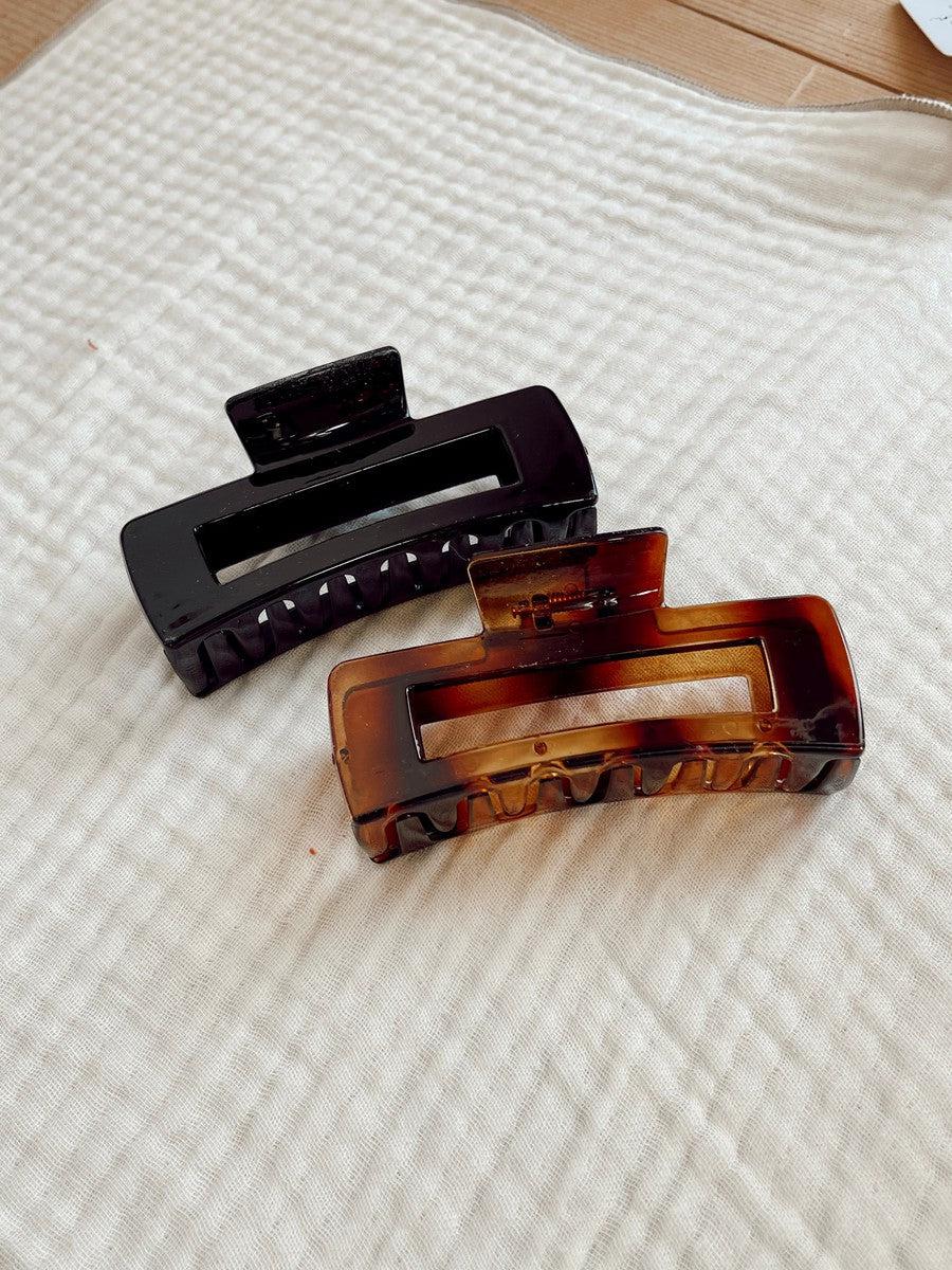 Large Glossy Rectangle Claw Clips-Accessories-[option4]-[option5]-[option6]-Shop-Womens-Boutique-Store