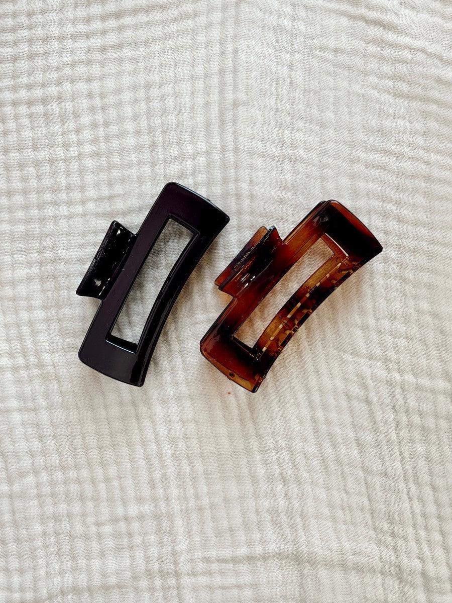 Large Glossy Rectangle Claw Clips-Accessories-[option4]-[option5]-[option6]-Shop-Womens-Boutique-Store