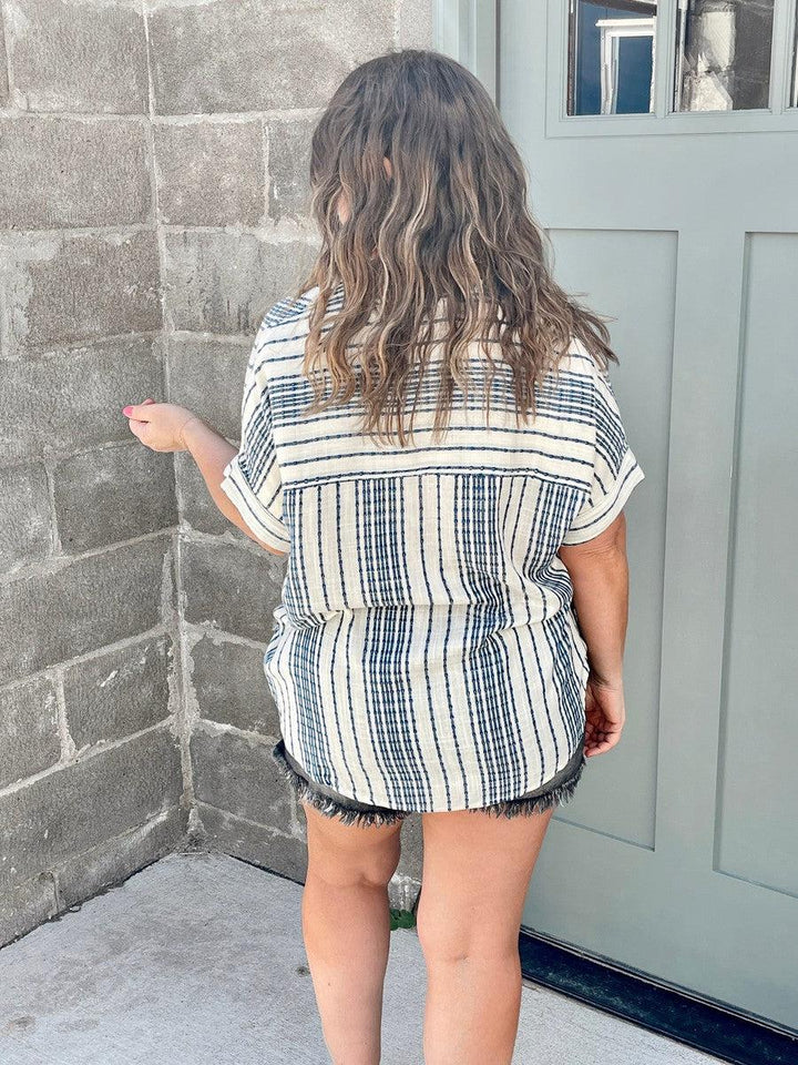 Call the Navy Striped Top-Tops-[option4]-[option5]-[option6]-Shop-Womens-Boutique-Store