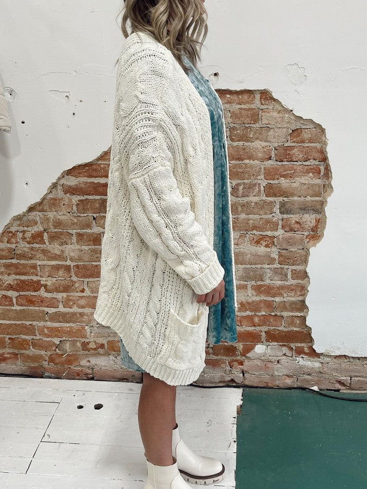Classic Chenille Cardigan in Ivory-Top-[option4]-[option5]-[option6]-Shop-Womens-Boutique-Store