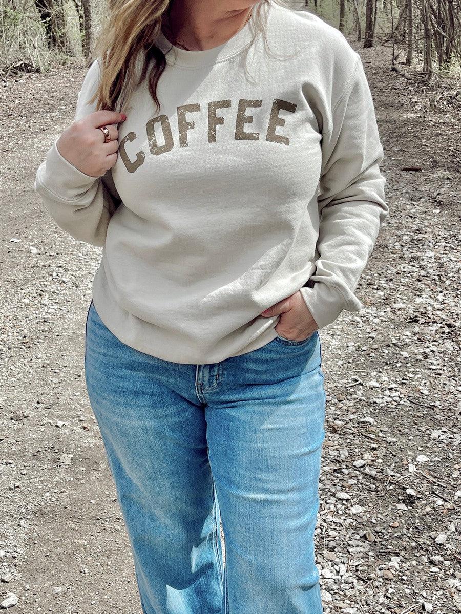 Coffee Crew Sweatshirt-Tops-[option4]-[option5]-[option6]-Shop-Womens-Boutique-Store