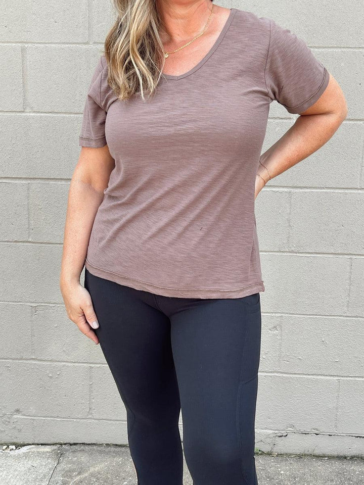 Core Tee in Taupe-Tops-[option4]-[option5]-[option6]-Shop-Womens-Boutique-Store