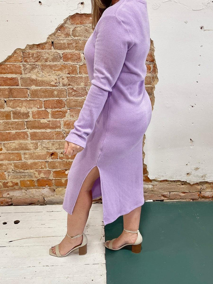 Lavender Love Ribbed Dress-Dresses + Jumpsuits-[option4]-[option5]-[option6]-Shop-Womens-Boutique-Store