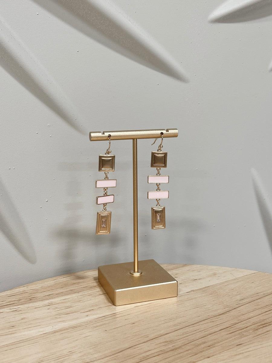 Neal Pink Dangle Earrings-Accessories-[option4]-[option5]-[option6]-Shop-Womens-Boutique-Store