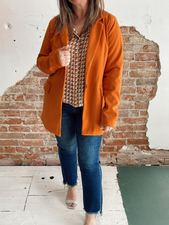Orange Crush Blazer-Outerwear-[option4]-[option5]-[option6]-Shop-Womens-Boutique-Store