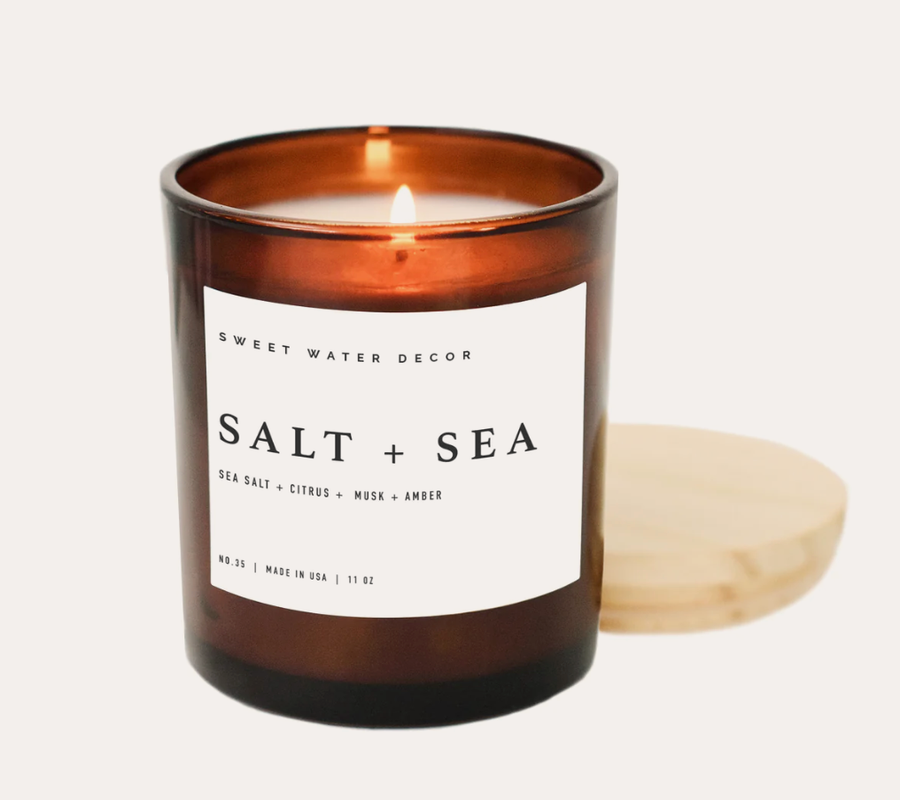 Salt and Sea Soy Candle-Gifts + Candles-[option4]-[option5]-[option6]-Shop-Womens-Boutique-Store