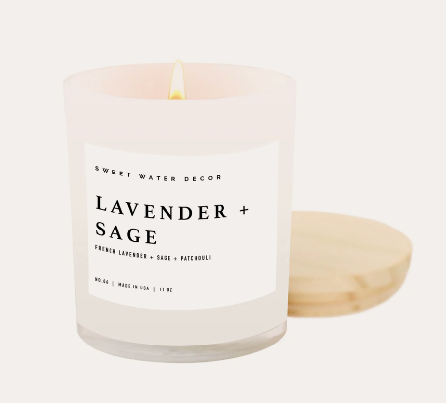 Lavender and Sage Soy Candle-Gifts + Candles-[option4]-[option5]-[option6]-Shop-Womens-Boutique-Store