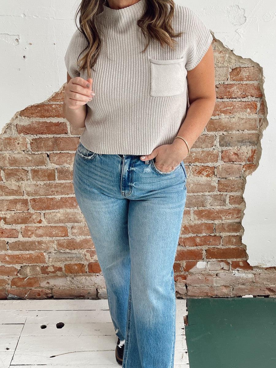 Sweet Spring Sweater in Grey-Tops-[option4]-[option5]-[option6]-Shop-Womens-Boutique-Store