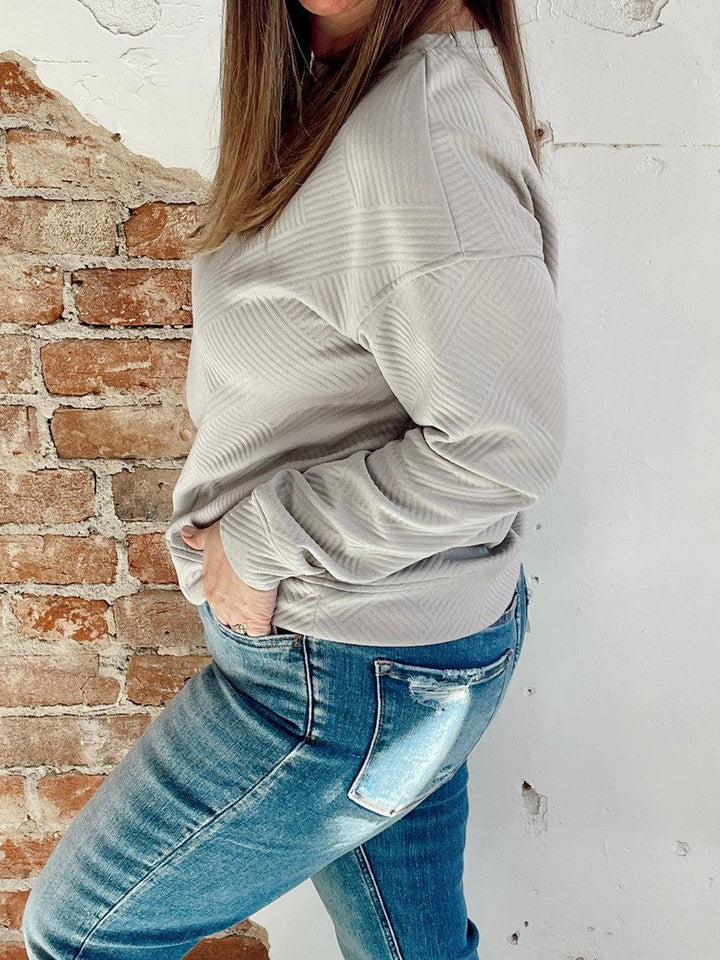 Texture Me Pullover-Tops Long Sleeve-[option4]-[option5]-[option6]-Shop-Womens-Boutique-Store