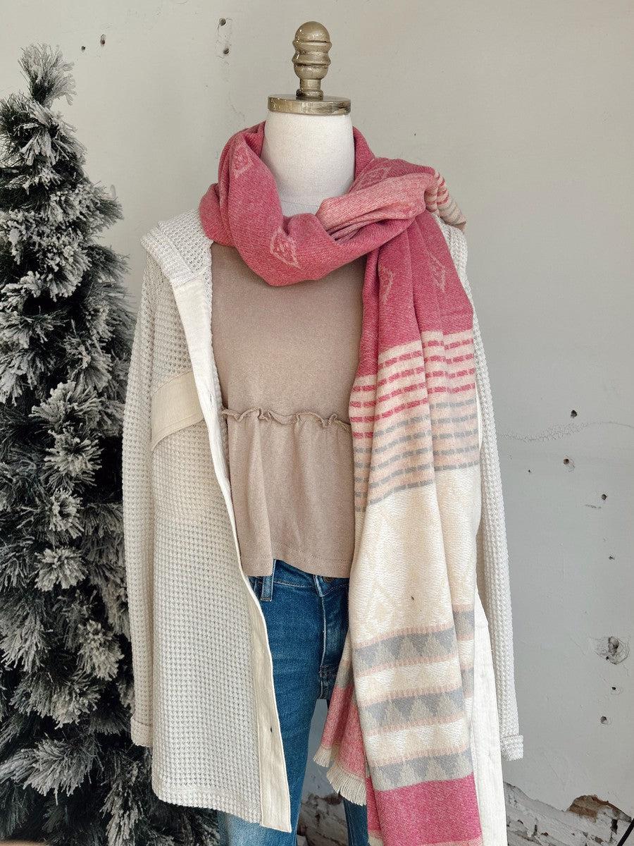 Softest Ever Patterned Scarves-Accessories-Pink-[option4]-[option5]-[option6]-Shop-Womens-Boutique-Store
