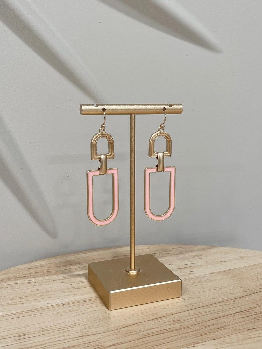 Ritz Pink Dangle Earrings-Accessories-[option4]-[option5]-[option6]-Shop-Womens-Boutique-Store