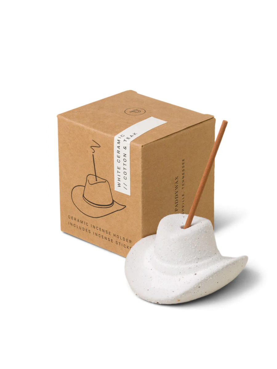 Cowboy Hat Incense Holder-Gifts + Candles-White-[option4]-[option5]-[option6]-Shop-Womens-Boutique-Store