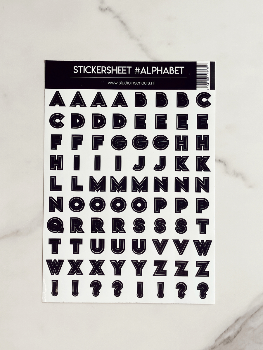 Black Alphabet Sticker Sheet-Gifts + Candles-[option4]-[option5]-[option6]-Shop-Womens-Boutique-Store