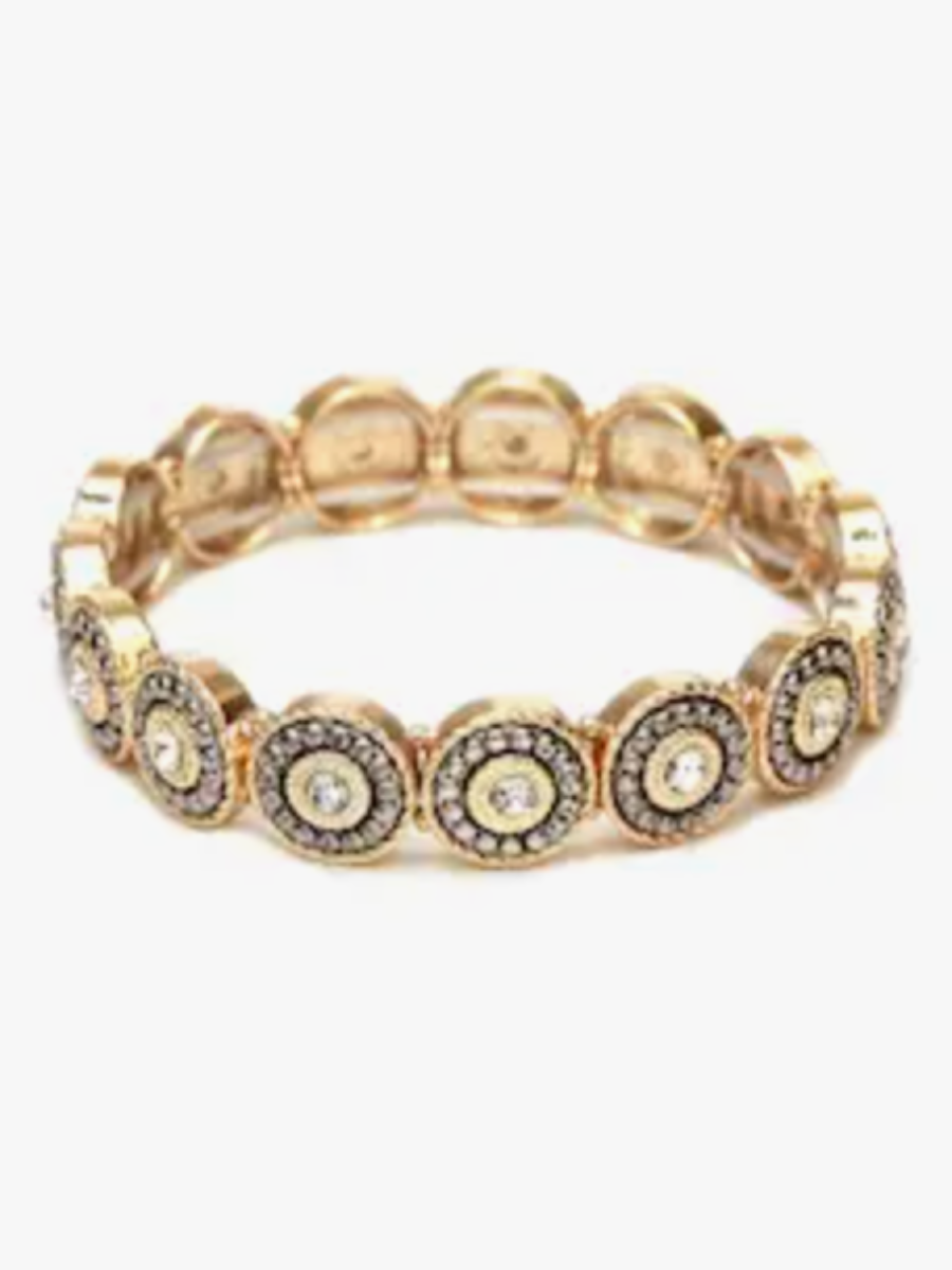 Zoe Gold & Rhinestone Bracelet-Accessories-[option4]-[option5]-[option6]-Shop-Womens-Boutique-Store
