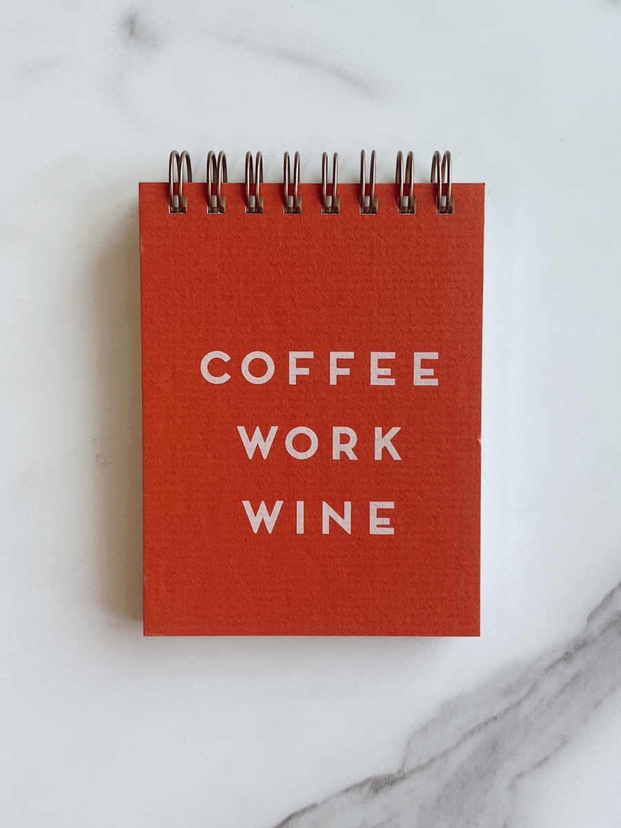 Coffee Work Wine Mini Jotter Notebook-Gifts + Candles-[option4]-[option5]-[option6]-Shop-Womens-Boutique-Store