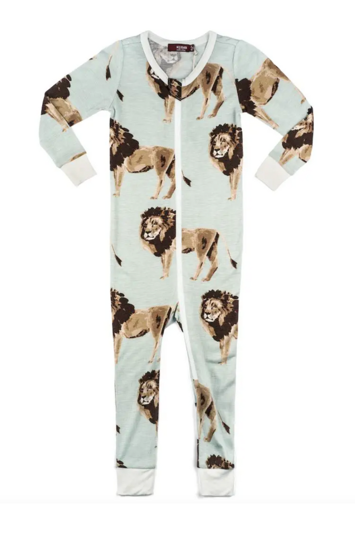 Milkbarn 3-6M Zipper Pajamas-Gifts + Candles-Lion-[option4]-[option5]-[option6]-Shop-Womens-Boutique-Store