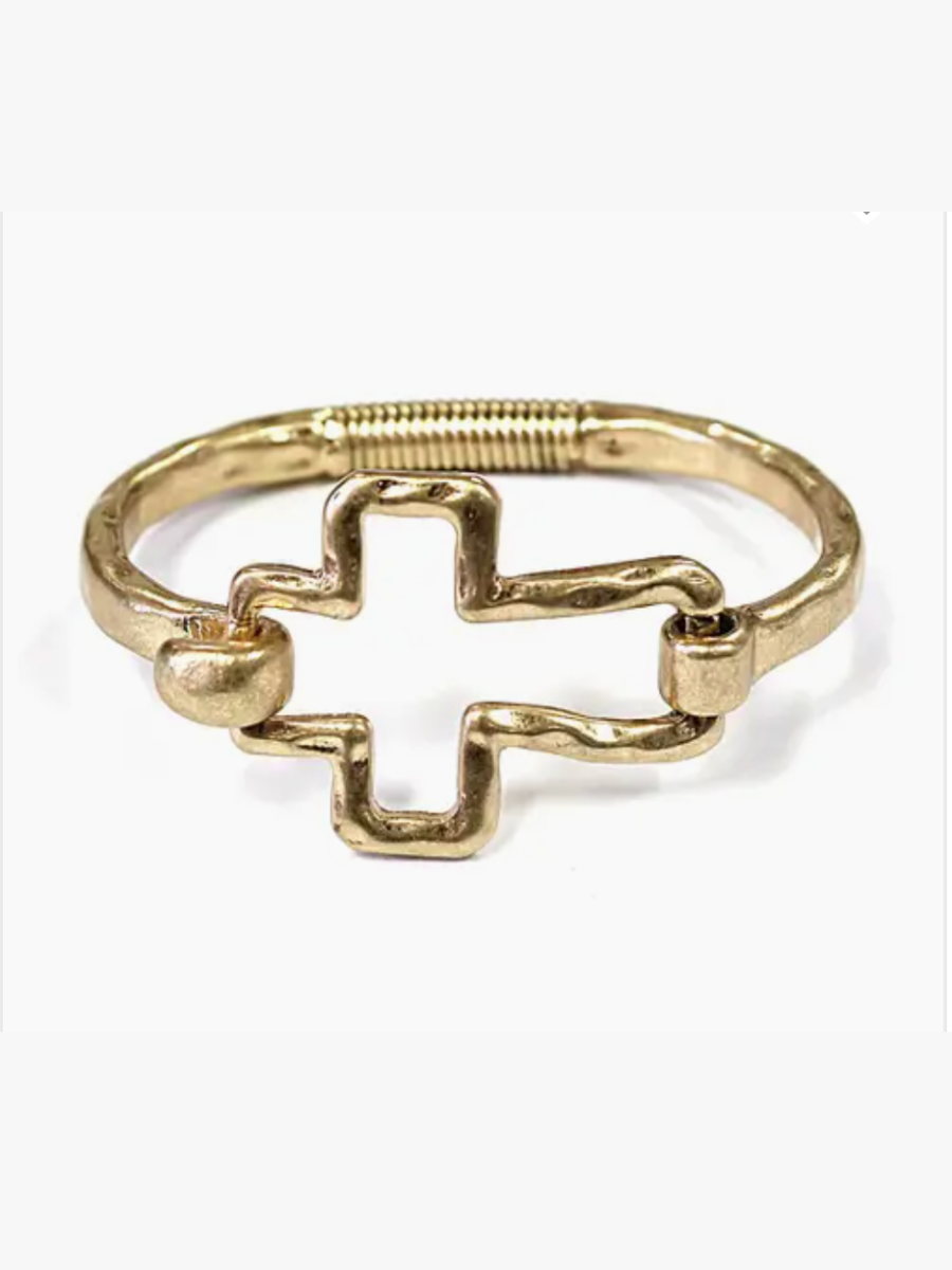 Lucy Gold Cross Bracelet-Accessories-[option4]-[option5]-[option6]-Shop-Womens-Boutique-Store