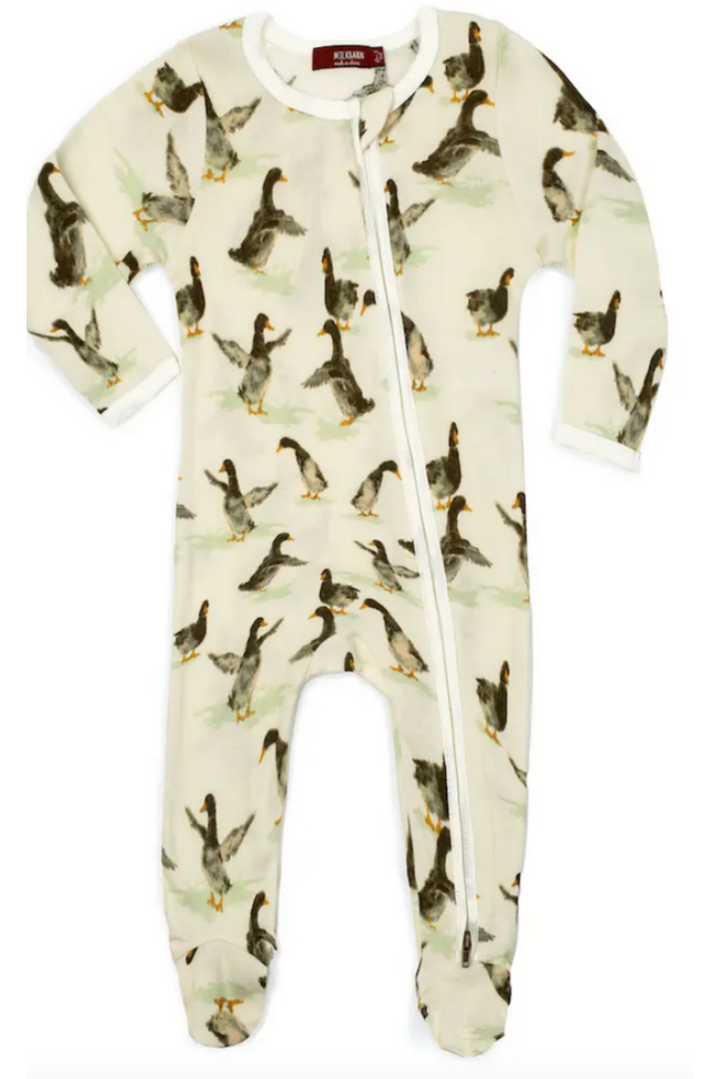 Milkbarn 6-9M Zipper Pajamas-Gifts + Candles-Duck-[option4]-[option5]-[option6]-Shop-Womens-Boutique-Store