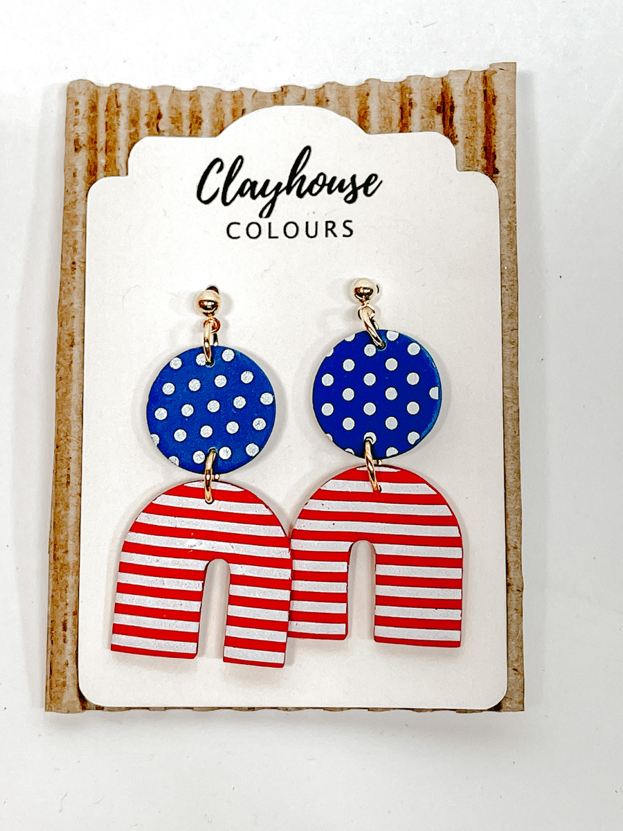 Clay Earrings-Accessories-Rainbow USA-[option4]-[option5]-[option6]-Shop-Womens-Boutique-Store