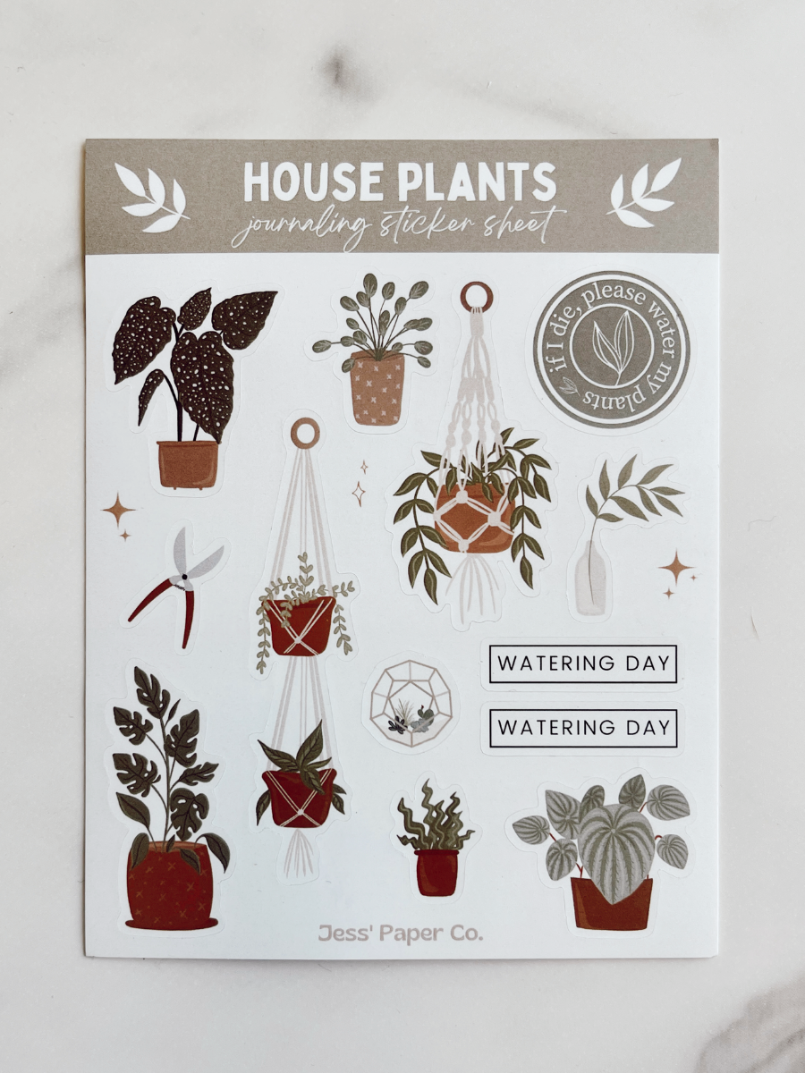 House Plant Sticker Sheet-Gifts + Candles-[option4]-[option5]-[option6]-Shop-Womens-Boutique-Store