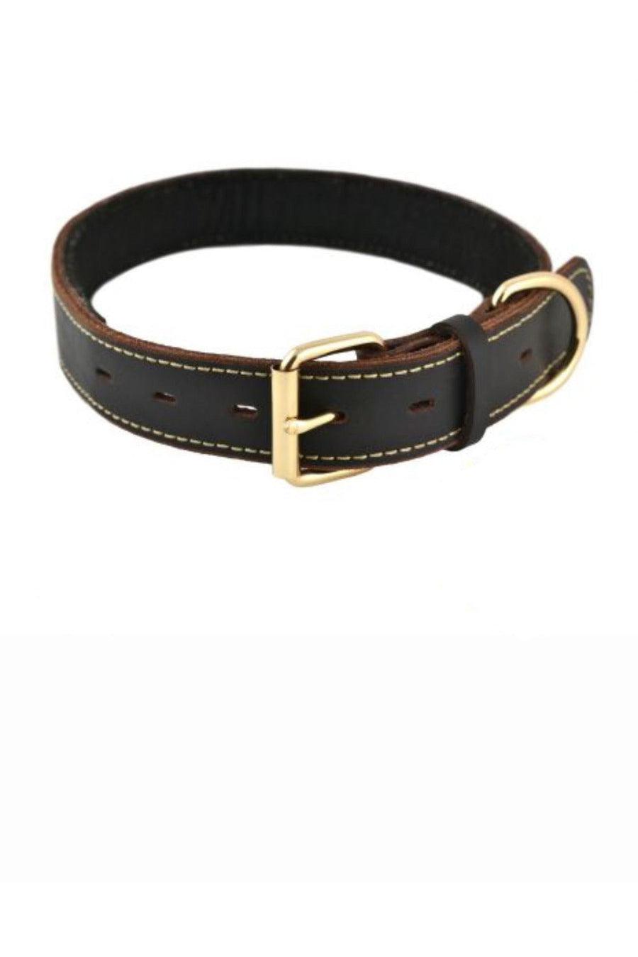 Genuine Leather Dog Collar-Gifts + Candles-[option4]-[option5]-[option6]-Shop-Womens-Boutique-Store