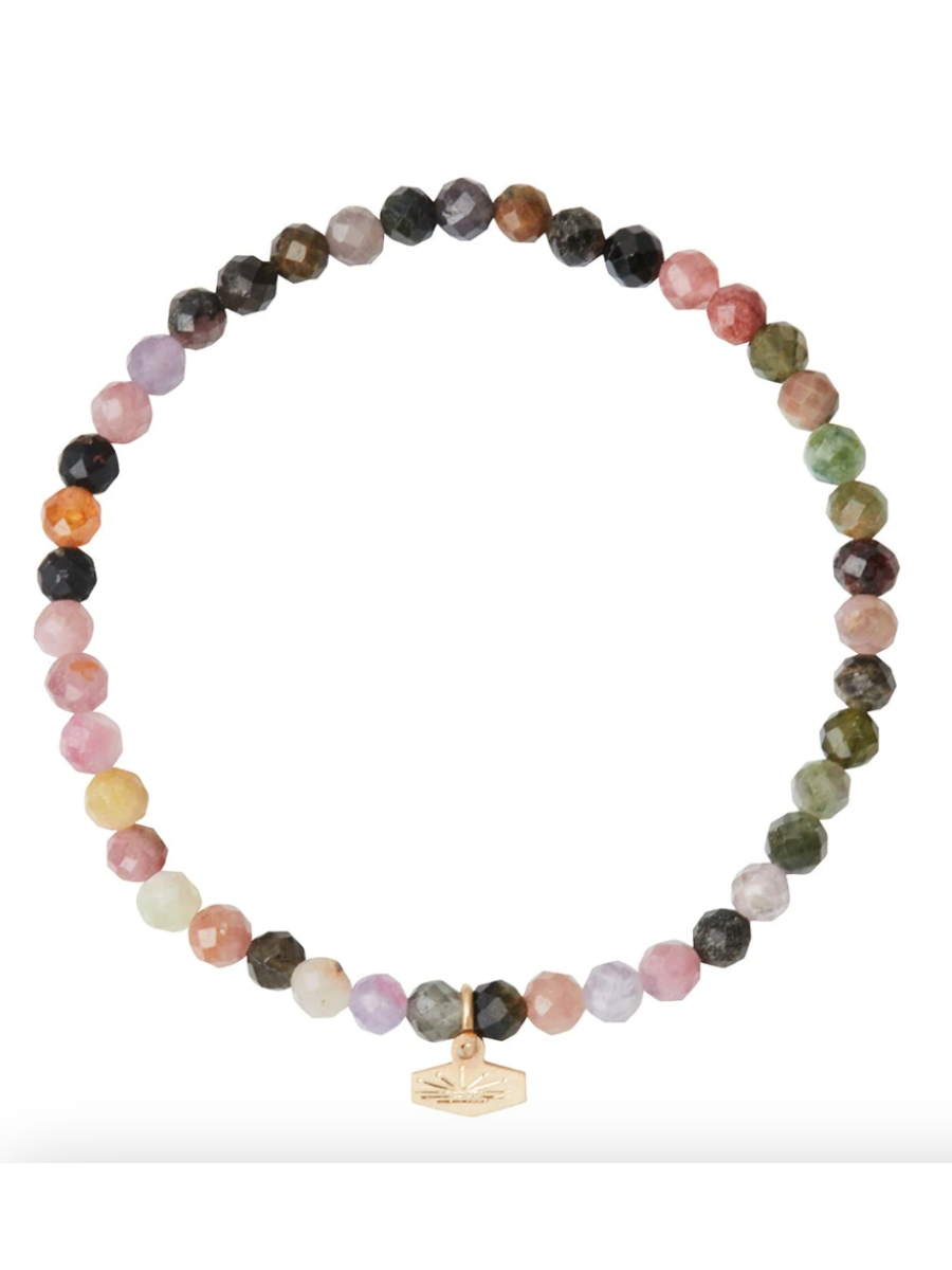Mini Faceted Stone Stacking Bracelet-Accessories-Tourmaline/Gold-[option4]-[option5]-[option6]-Shop-Womens-Boutique-Store