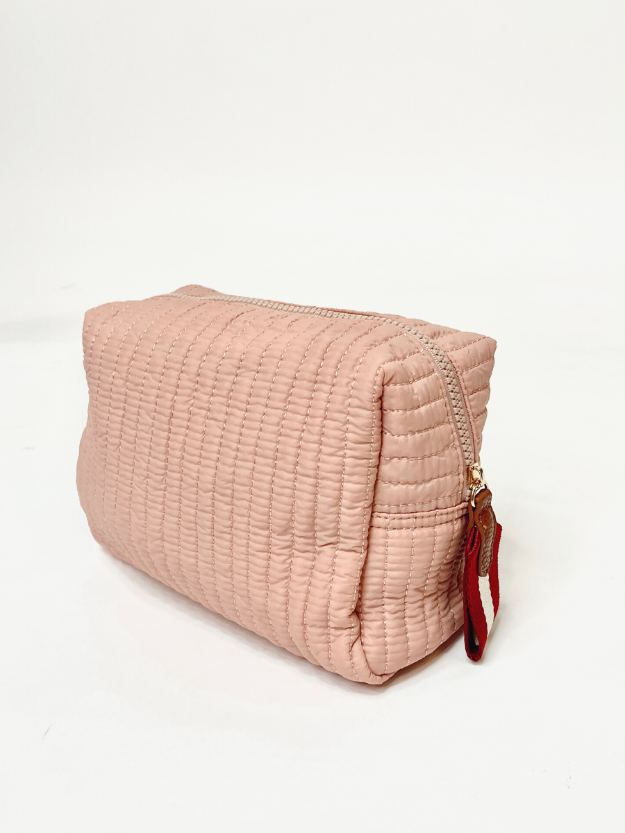 Ezra Large Boxy Cosmetic Pouch-Accessories-Blush-[option4]-[option5]-[option6]-Shop-Womens-Boutique-Store