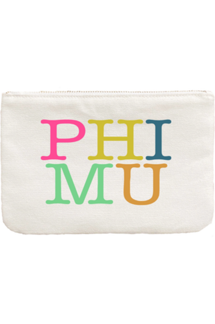 Sorority Pouch Bag-Gifts + Candles-Phi Mu-[option4]-[option5]-[option6]-Shop-Womens-Boutique-Store