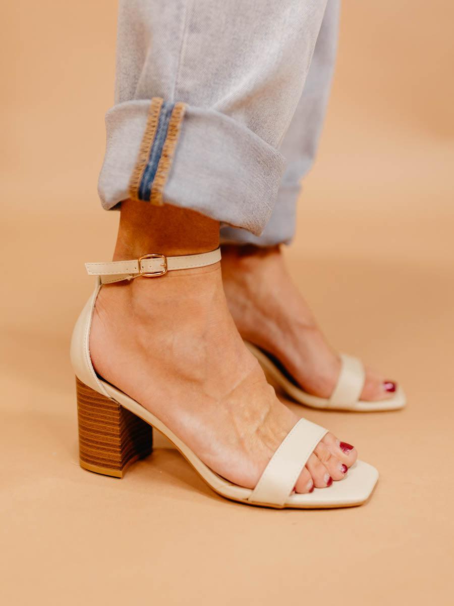 Ivory Block Heels-Shoes-[option4]-[option5]-[option6]-Shop-Womens-Boutique-Store