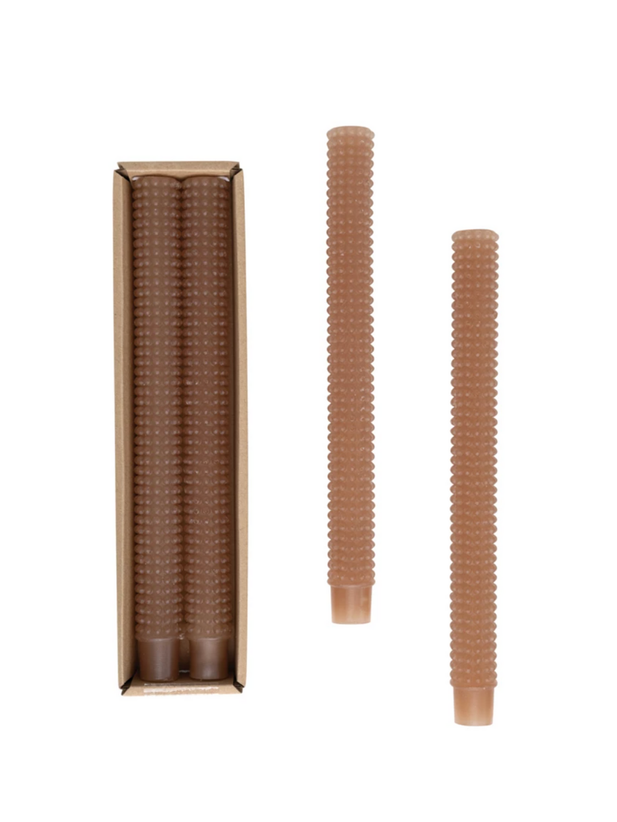 Hobnail Taper Candles-Gifts + Candles-Brown-[option4]-[option5]-[option6]-Shop-Womens-Boutique-Store